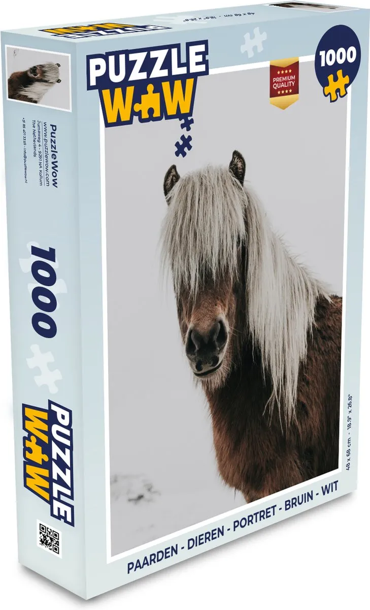 PuzzleWow Paarden Portret Legpuzzel 1000 Stuks