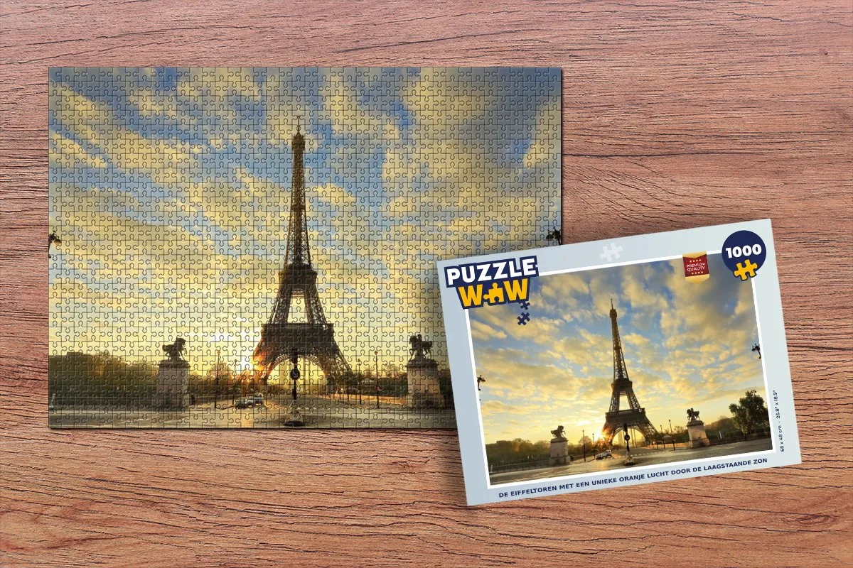 PuzzleWow Legpuzzel De Eiffeltoren 1000 Stuks - Multicolor