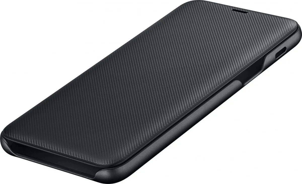 Samsung Galaxy A6+ Wallet Cover - Zwart