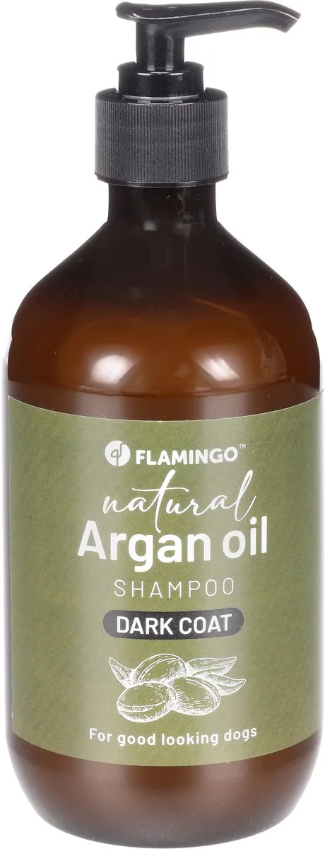 Flamingo Shampoo Natural Arganolie Donkere Vacht 500ml