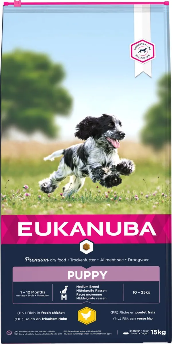 Eukanuba Growing Puppy Medium Breed Hondenvoer 15kg