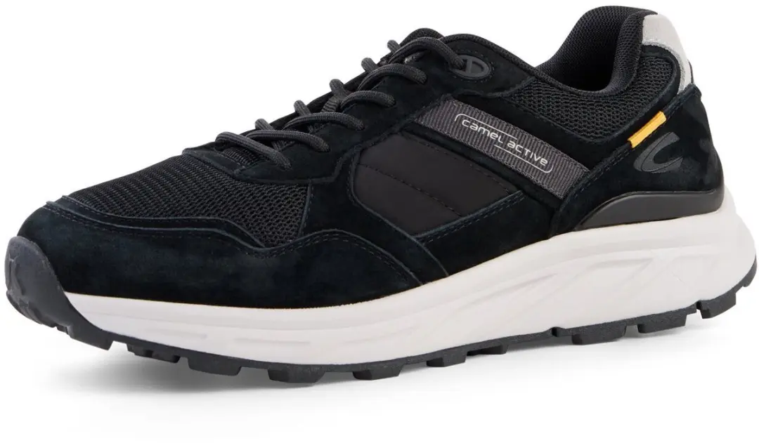 camel active Sneaker van nubuck en textielmix met comfortabele zool