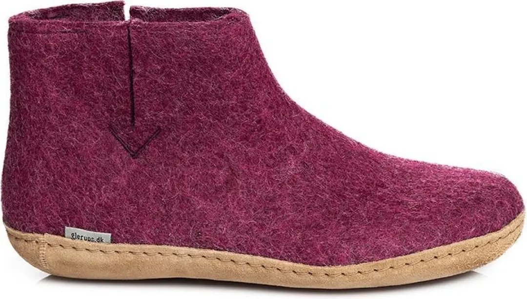 Glerups Laars met leren zool-Cranberry-39