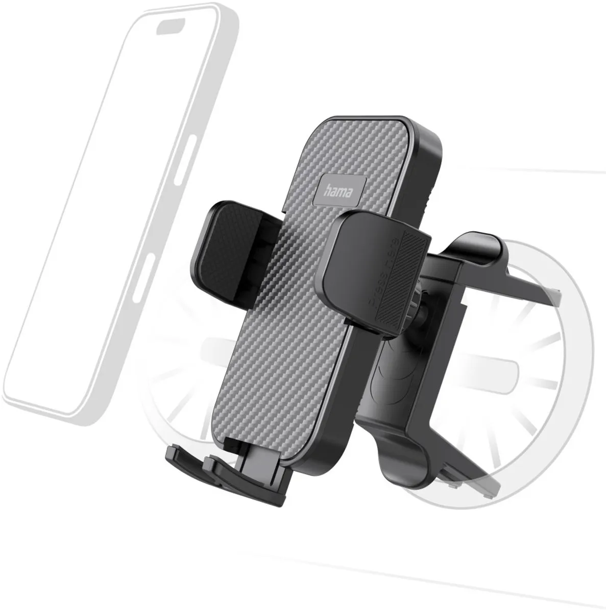 Hama Universele GSM-houder Auto - 360° Draaibaar - Zwart