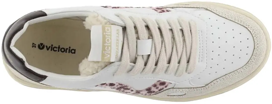Victoria Seúl Effecto Lederen Sneakers Beige - afbeelding 2 van 5