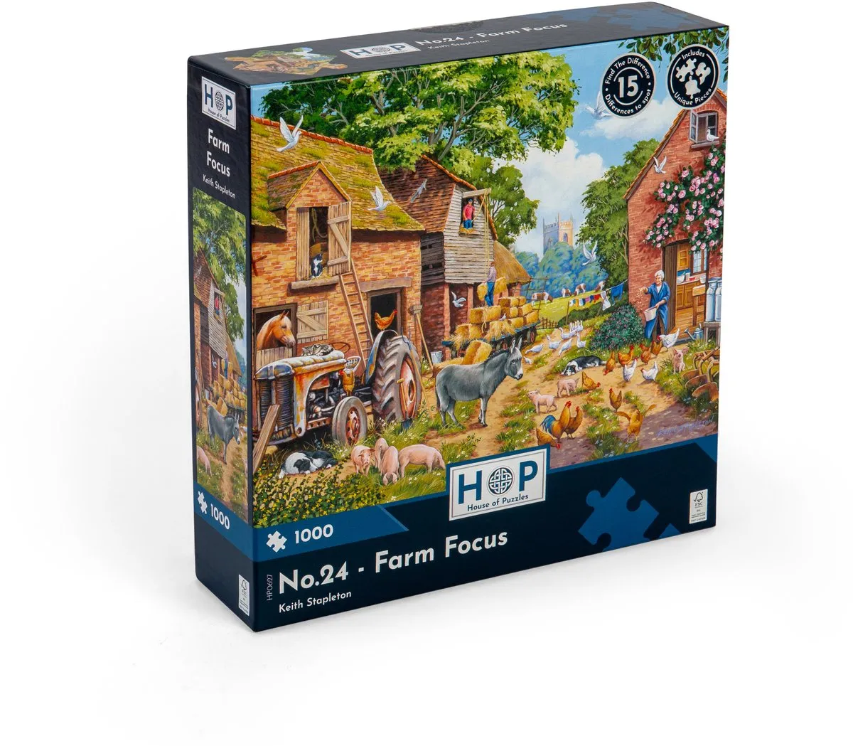 House Of Puzzles Farm Focus Puzzel 1000 Stuks HP0627 - Multicolor