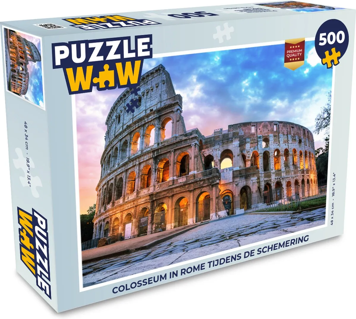PuzzleWow Legpuzzel Colosseum in Rome Schemering 500 Stuks