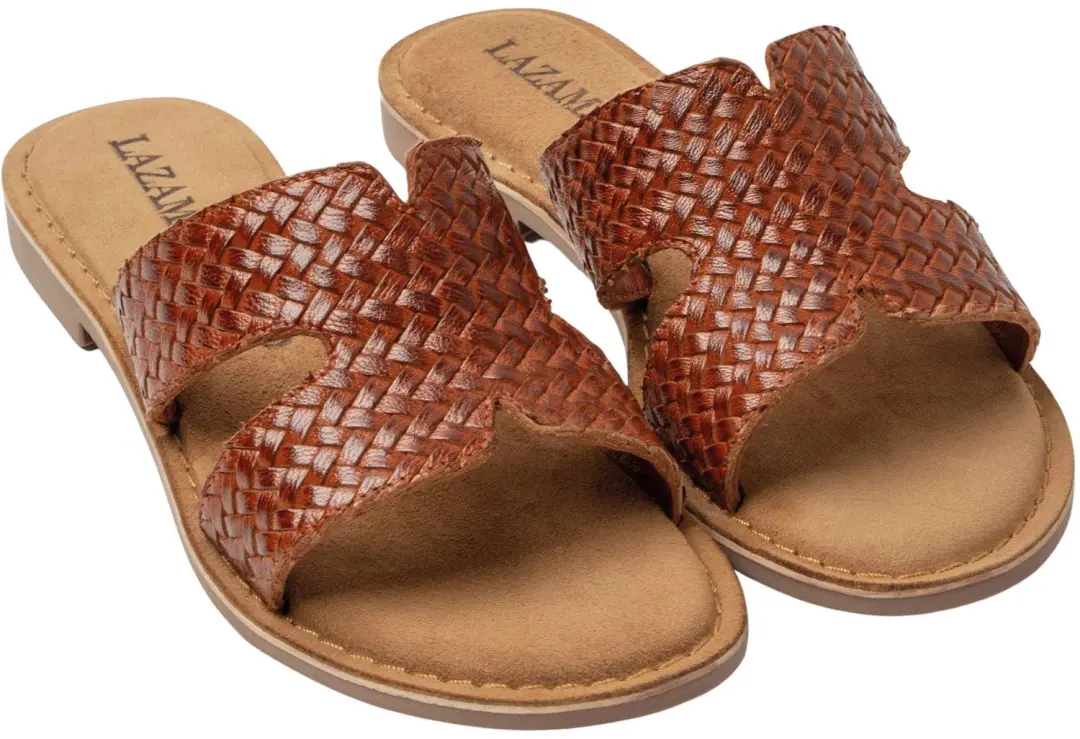 Lazamani Puck Teenslippers Dames bruin - afbeelding 4 van 6