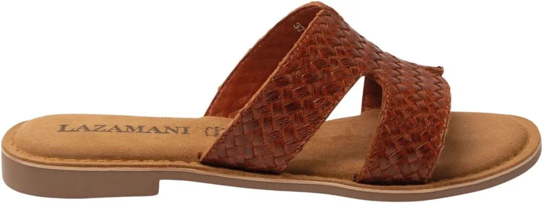 Lazamani Puck Teenslippers Dames bruin - afbeelding 5 van 6