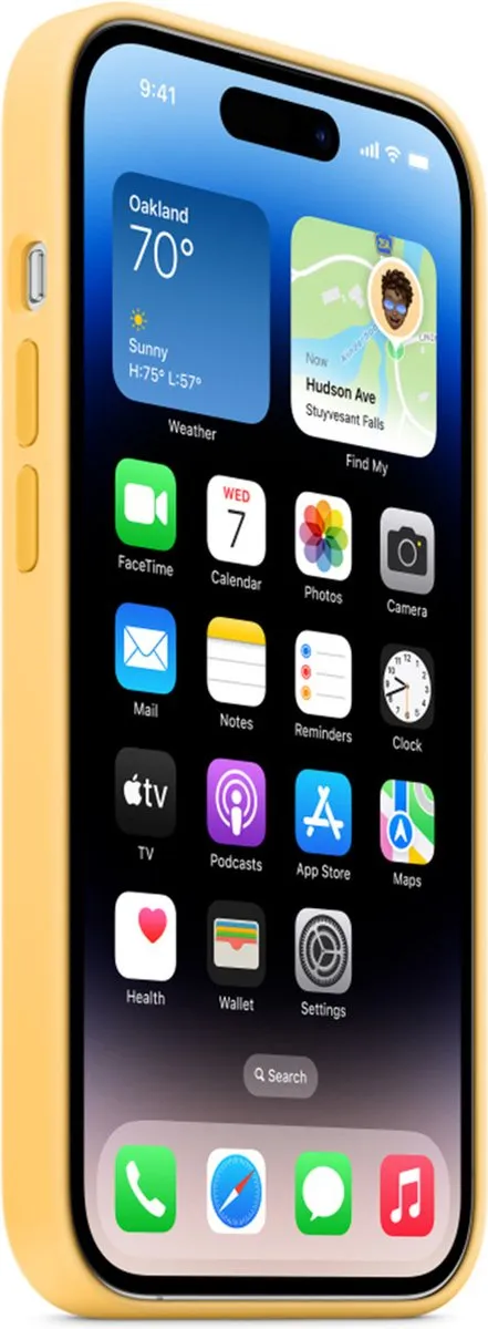 Apple MagSafe Siliconen Hoesje iPhone 14 Pro - Geel