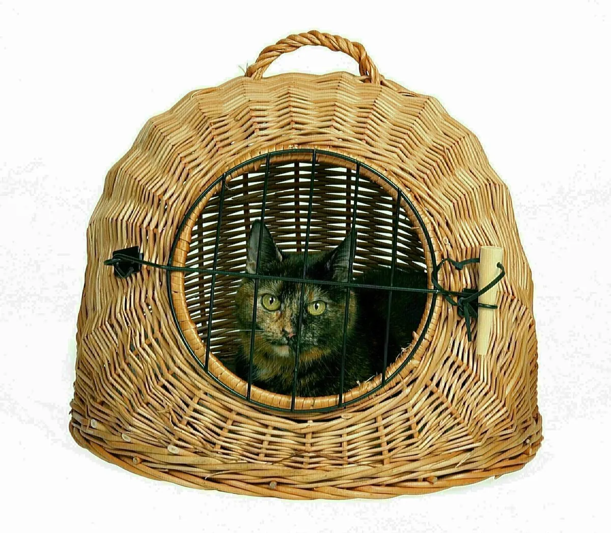 Trixie Rotan Kattenmand met deur - Ø50cm - Blauw
