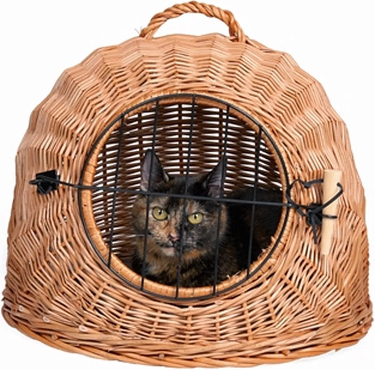 Trixie Rotan Kattenmand met deur - Ø50cm - Blauw