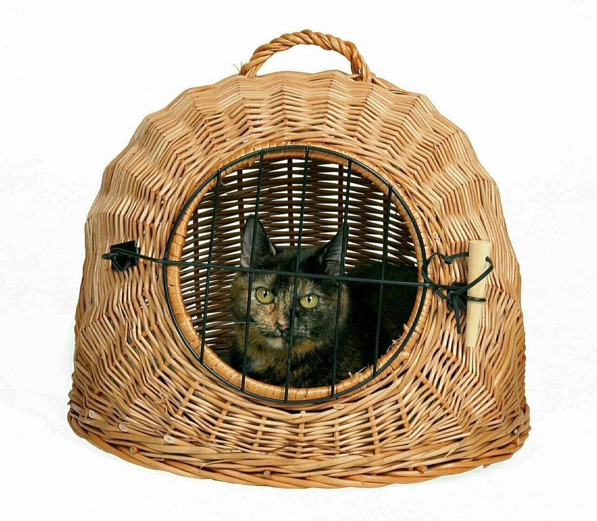 Trixie Rotan Kattenmand met deur - Ø50cm - Blauw