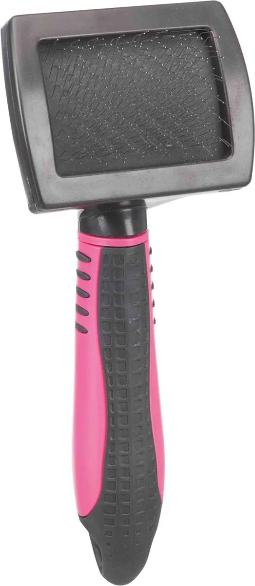 Trixie Slickerborstel Kunststof 16x7cm - Roze - afbeelding 3 van 3
