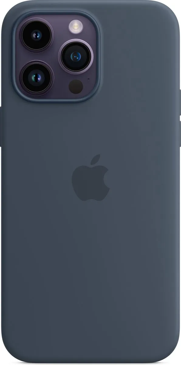 Apple Siliconen Hoesje MagSafe iPhone 14 Pro Max MPTQ3ZM/A - Stormblauw