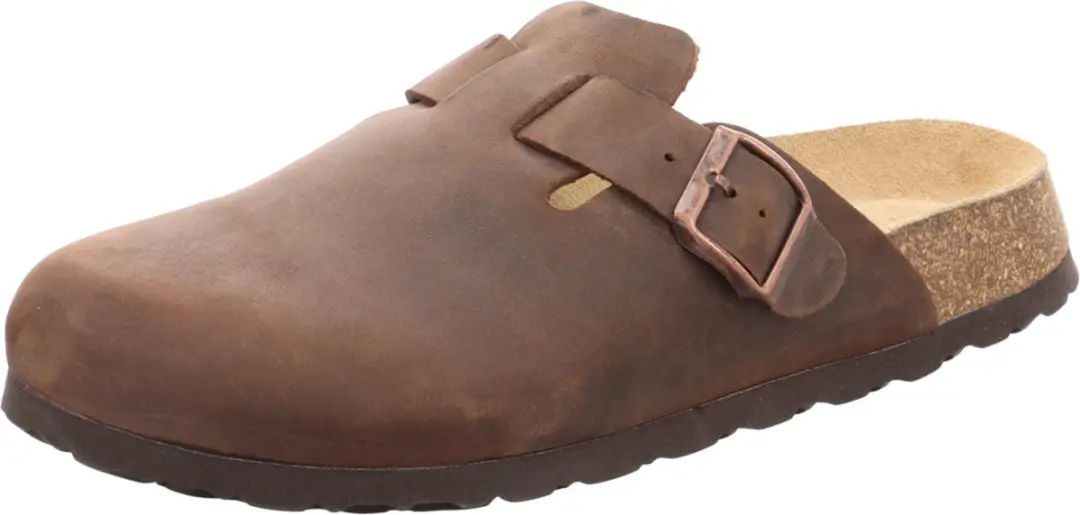 Natural Sense unisex pantoffels klomp leer bruin 1095906