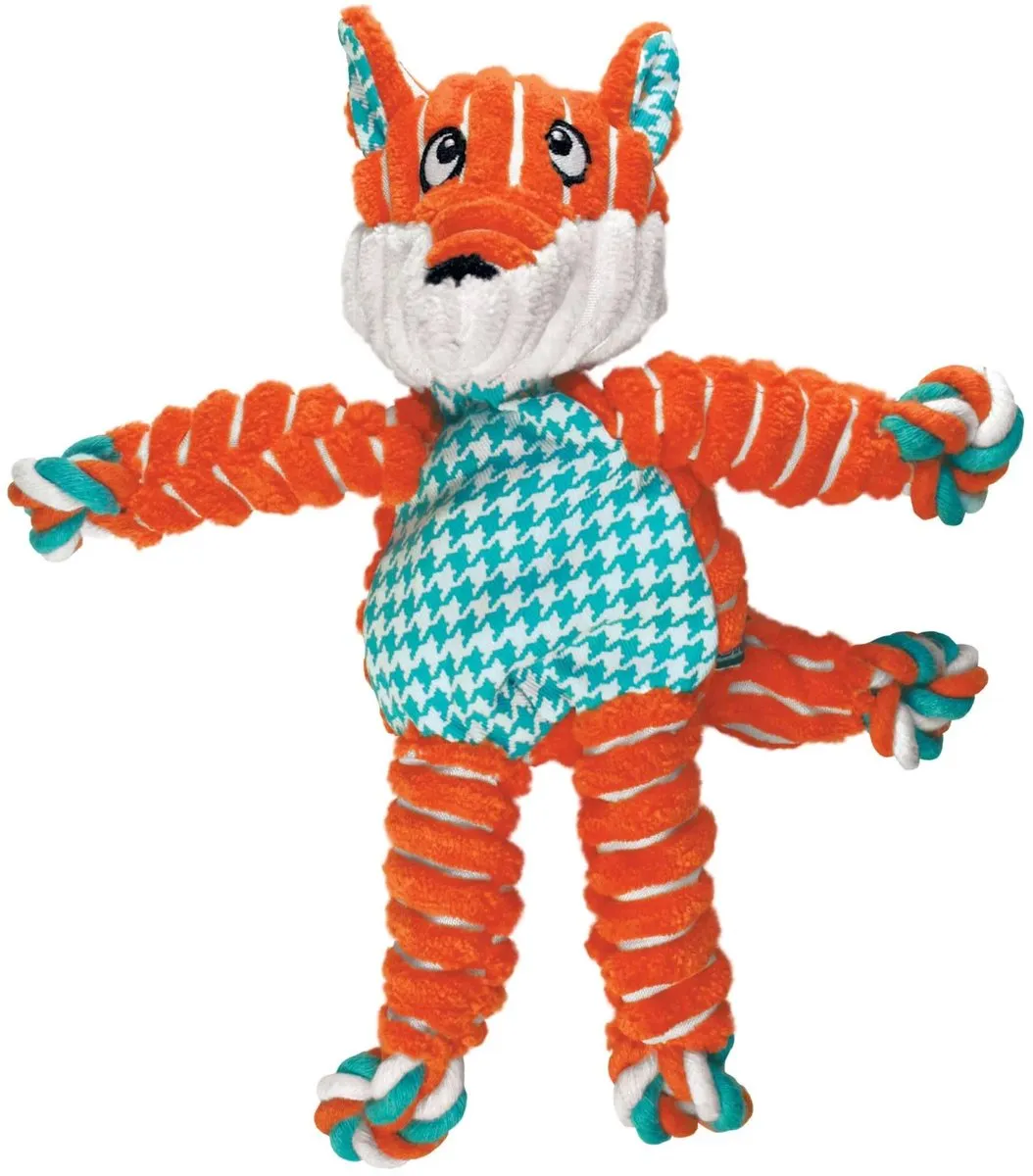 KONG Floppy Knots Speelgoed - S/M - Oranje/Turqoise/Wit