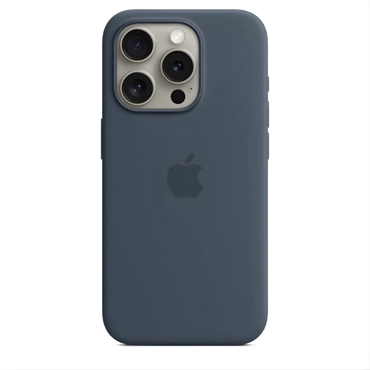 Apple Siliconenhoesje MT1D3ZM/A iPhone 15 Pro - Storm Blue