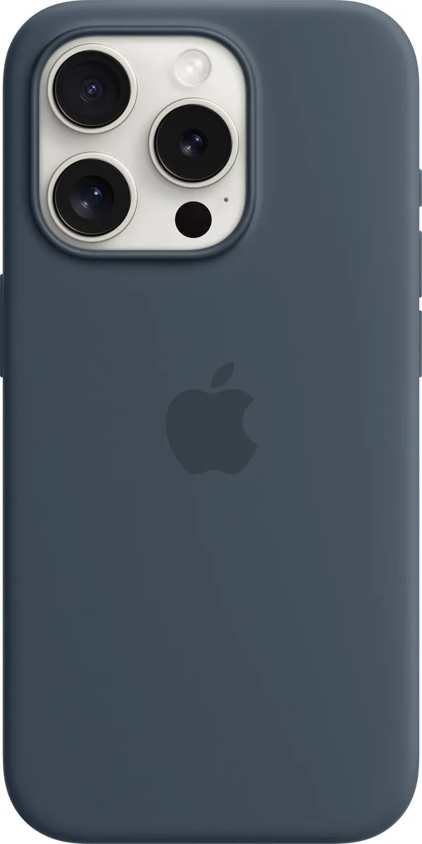 Apple Siliconenhoesje MT1D3ZM/A iPhone 15 Pro - Storm Blue