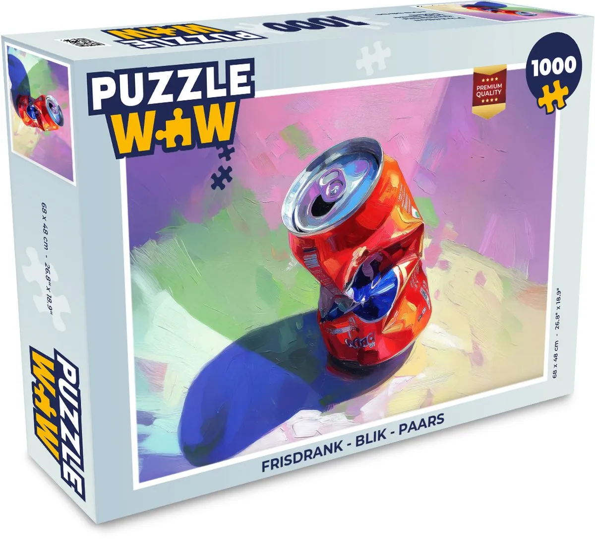 PuzzleWow Frisdrank Puzzel 1000 Stuks - Paars Blik