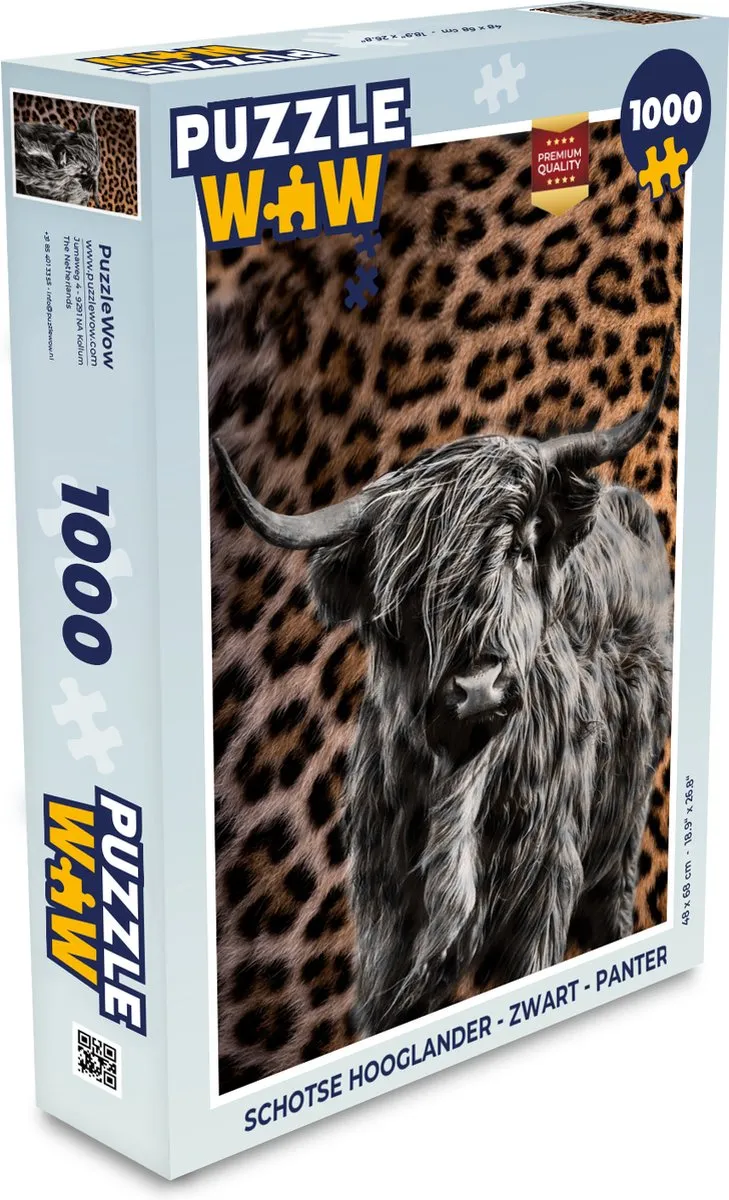 PuzzleWow Schotse Hooglander Legpuzzel 1000 Stuks