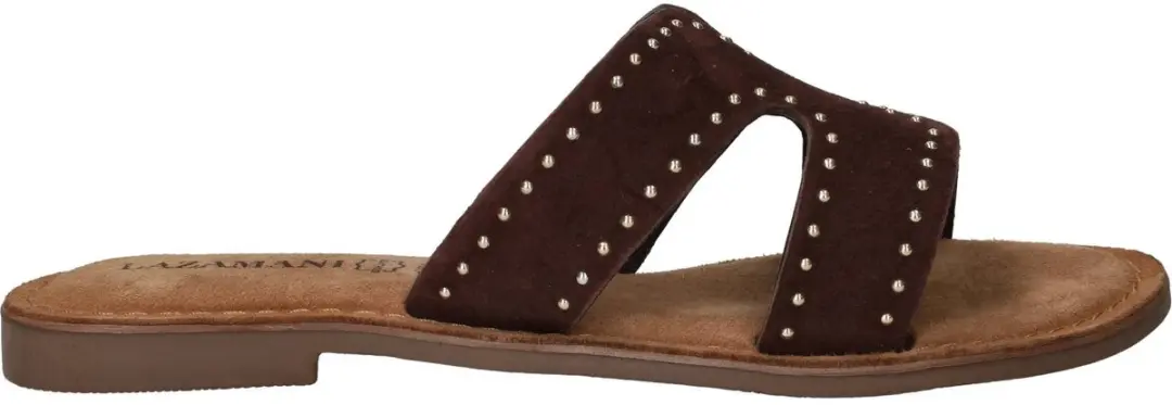 Lazamani Lina Teenslipper donkerbruin - afbeelding 2 van 6