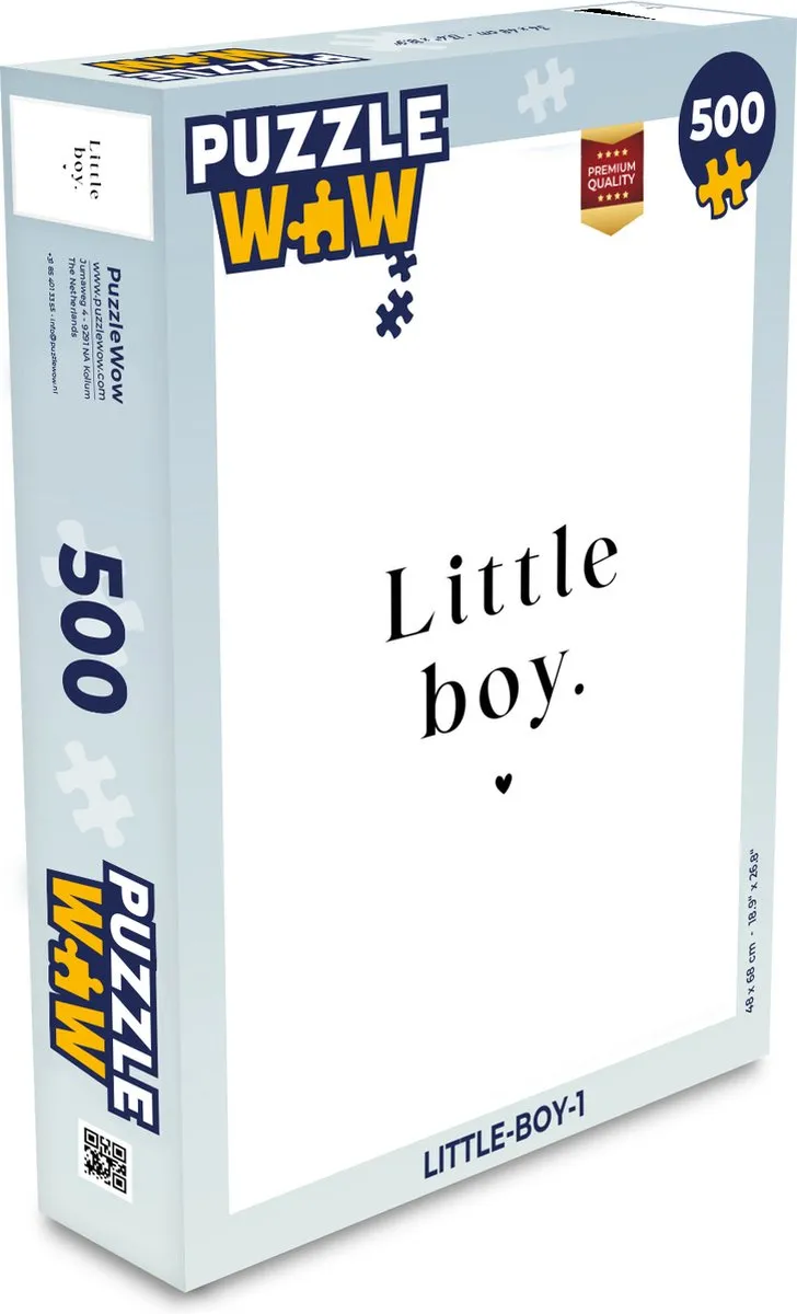 PuzzleWow Little Boy Spreuken Legpuzzel 500 Stuks - Multicolor