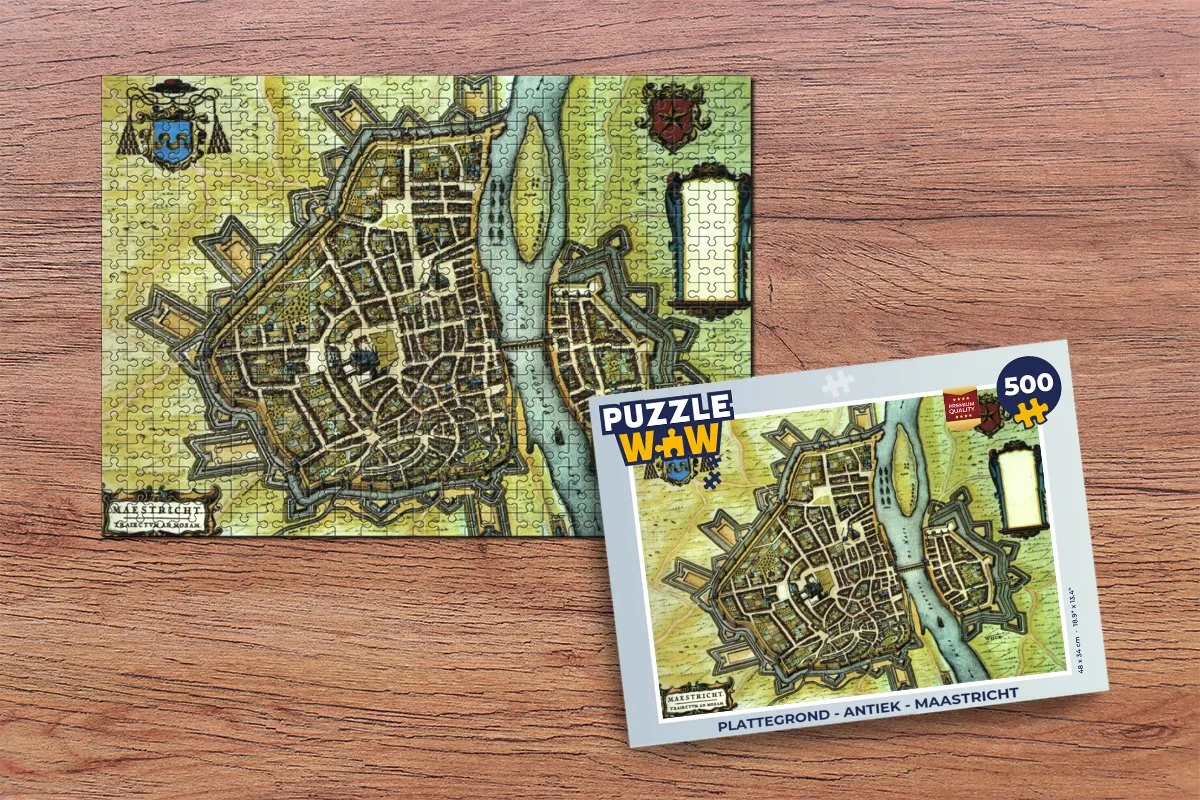 PuzzleWow Maastricht Antiek Legpuzzel 500 Stuks - Multicolor