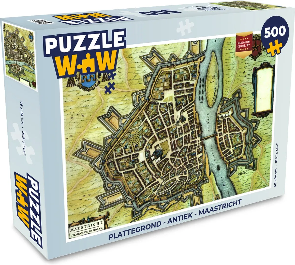 PuzzleWow Maastricht Antiek Legpuzzel 500 Stuks