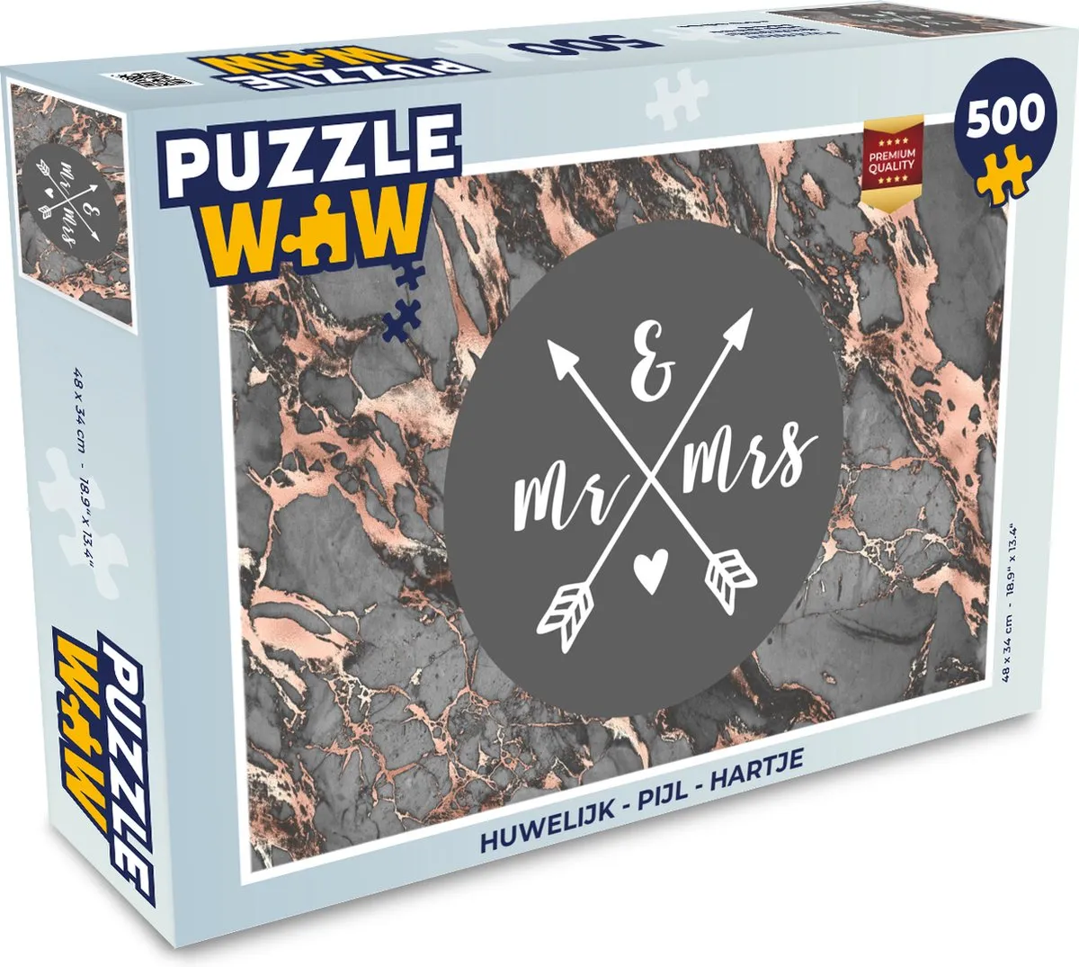 PuzzleWow Mr & Mrs Legpuzzel 500 Stuks