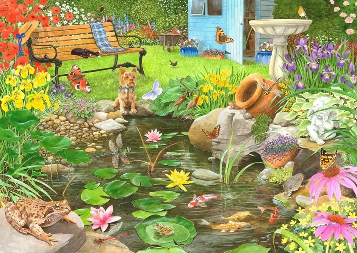House Of Puzzles Lily Pond Puzzel 1000 Stuks
