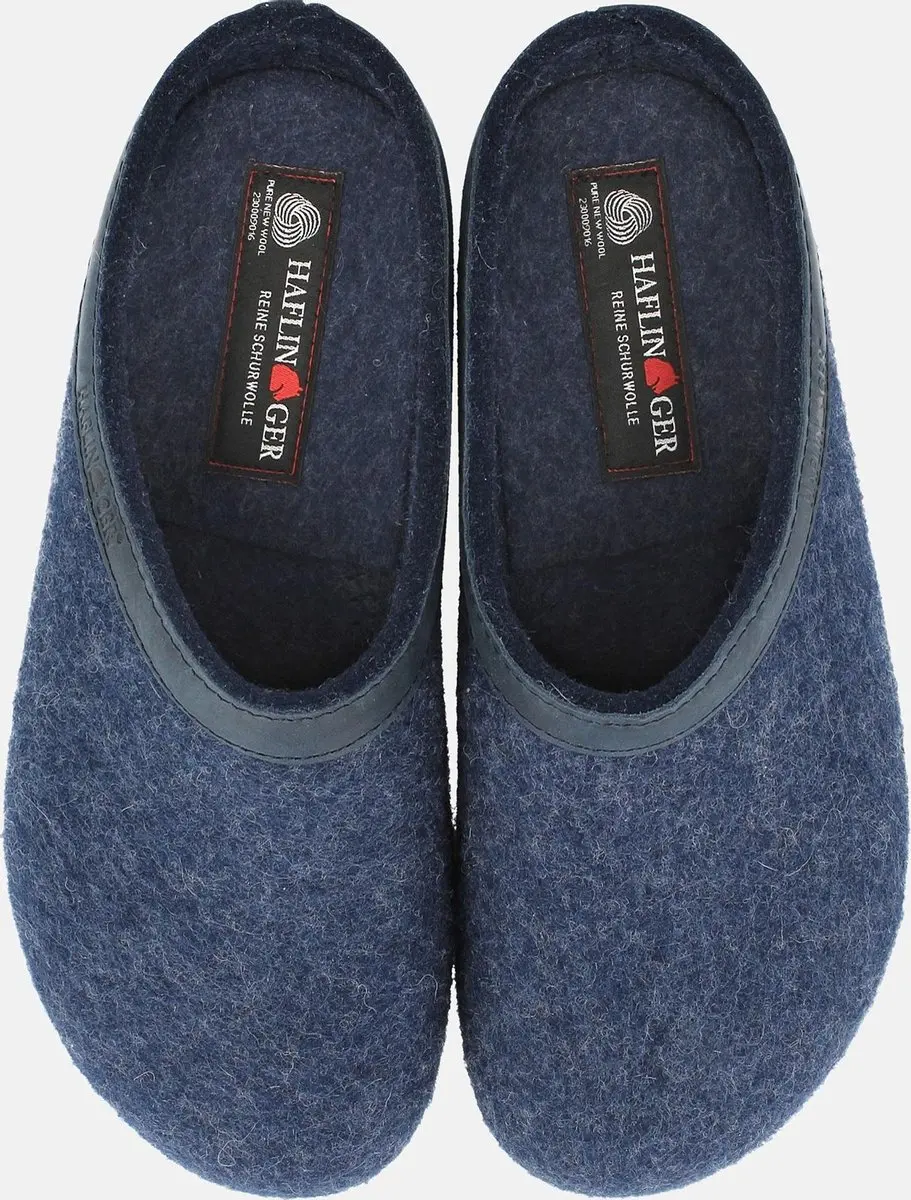 Haflinger Grizzly Torben - Pantoffels Dames - Pantoffels Heren  - Jeans - Maat 44 - afbeelding 4 van 6