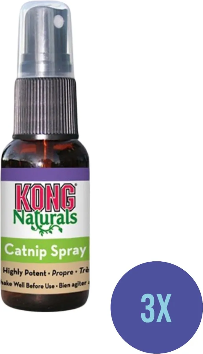 KONG Naturals Kattenkruid Spray - 3 Stuks