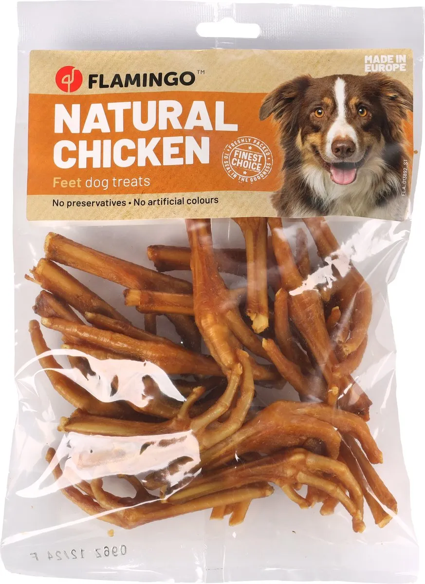 Flamingo Nature Kippenpoten Hondensnack 200g