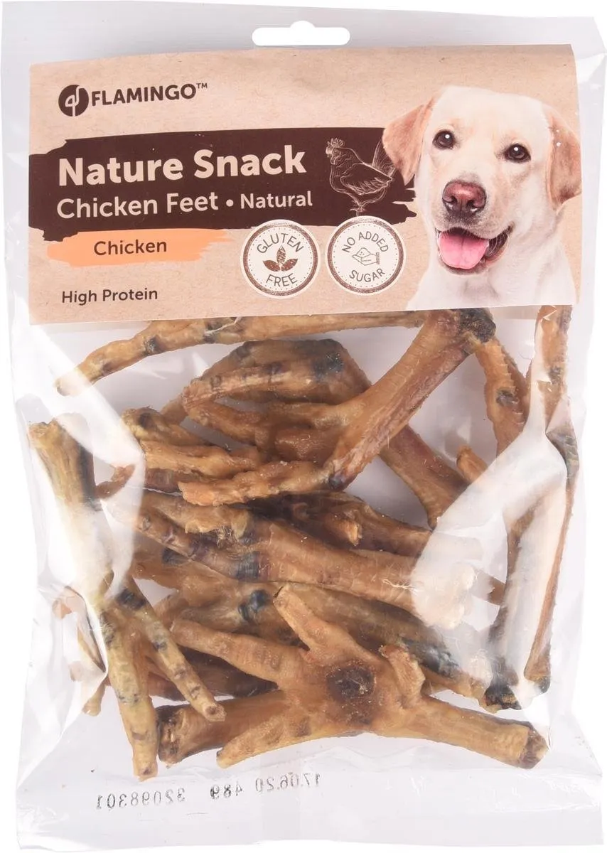 Flamingo Nature Kippenpoten Hondensnack 200g