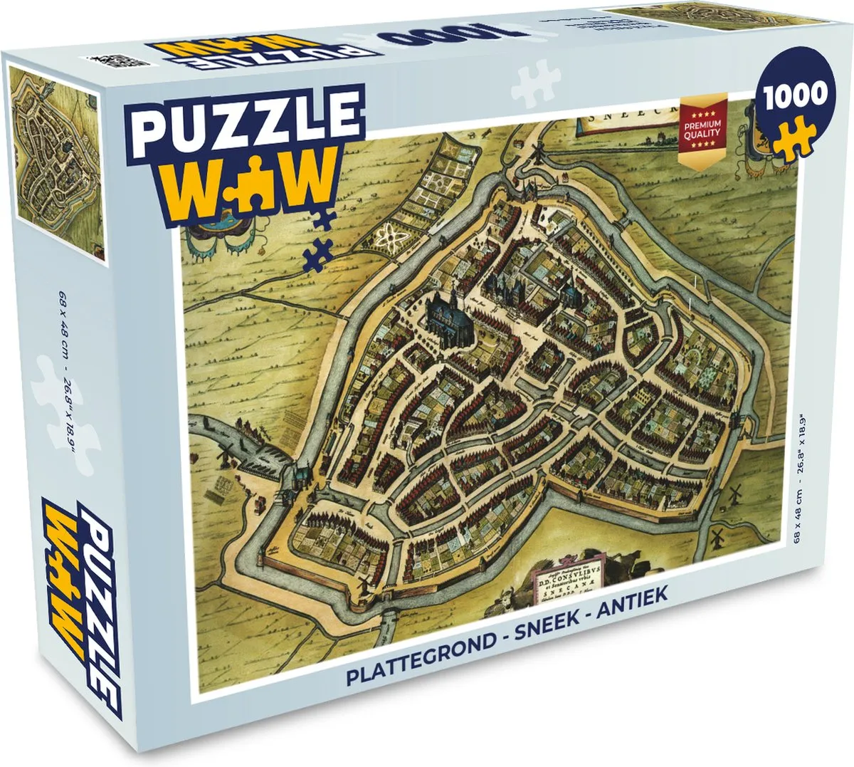 PuzzleWow Sneek Antiek Legpuzzel 1000 Stuks