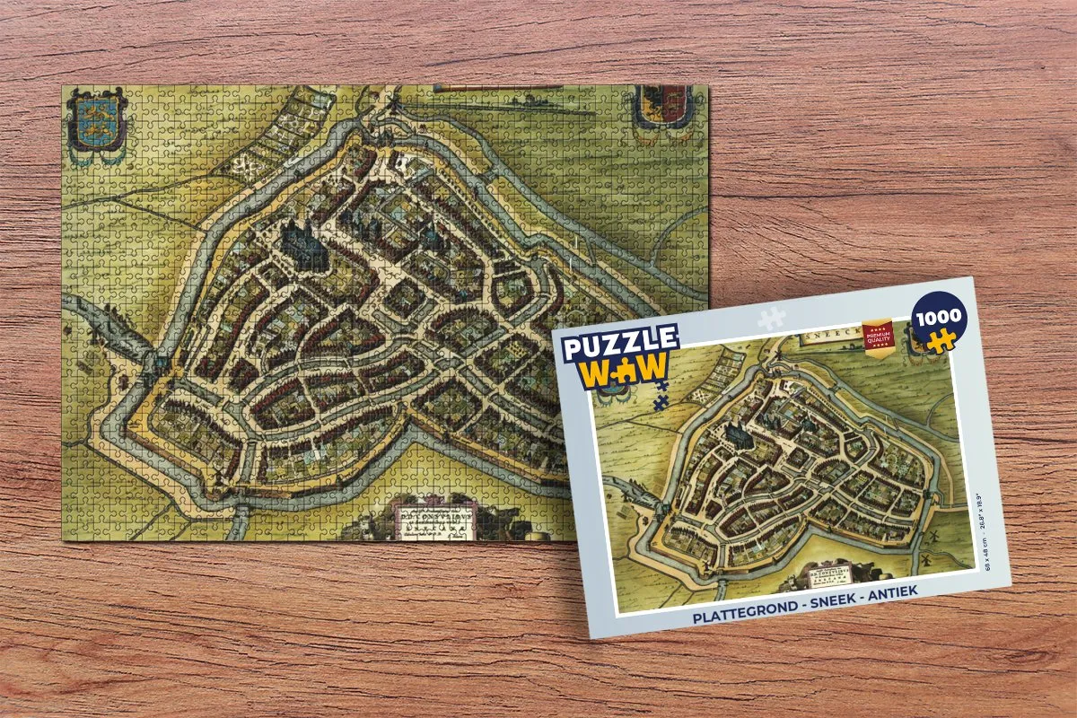 PuzzleWow Sneek Antiek Legpuzzel 1000 Stuks - Multicolor
