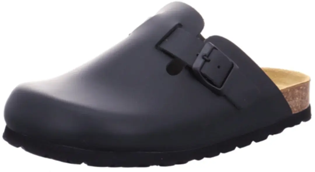 Natural Sense dames pantoffels klomp leer blauw 1152540
