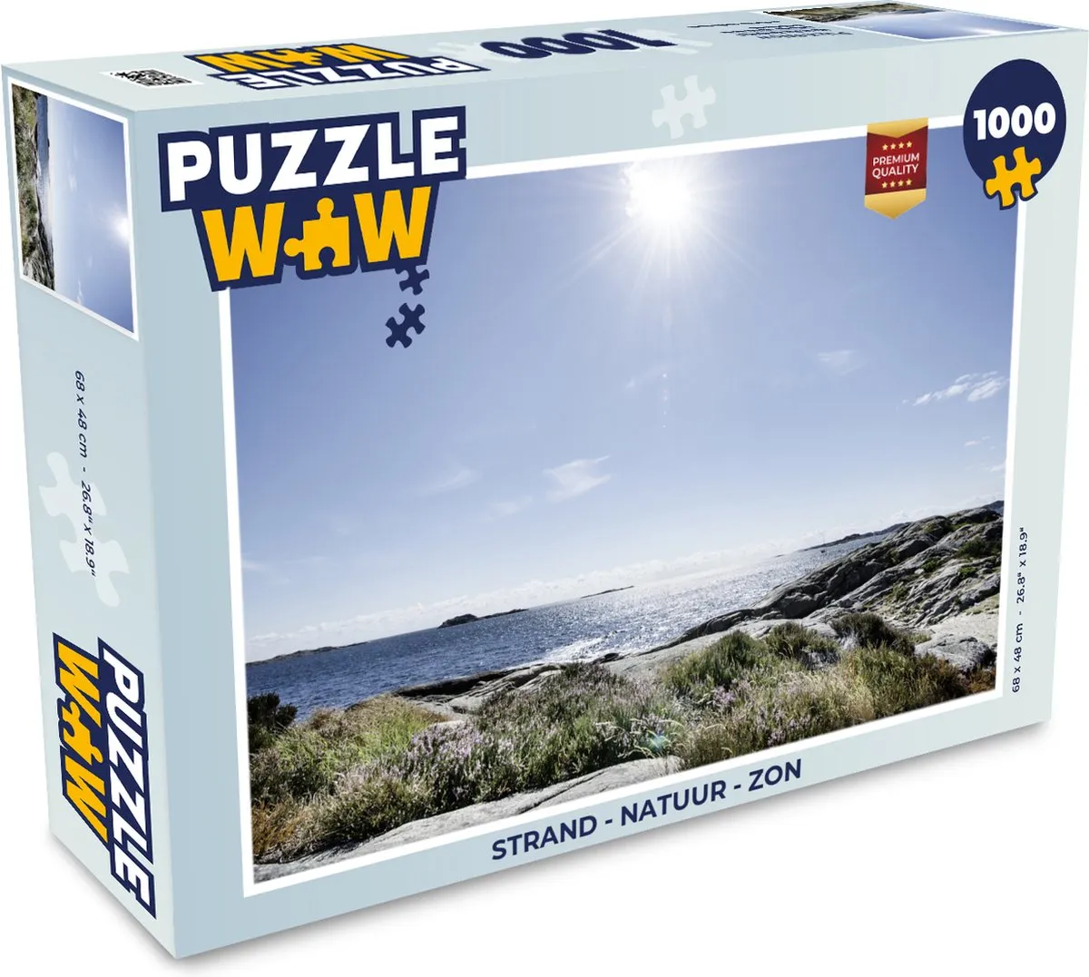 PuzzleWow Strand Natuur Zon Legpuzzel 1000 Stuks
