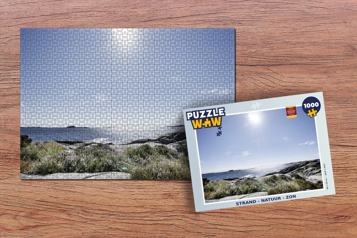 PuzzleWow Strand Natuur Zon Legpuzzel 1000 Stuks - Multicolor