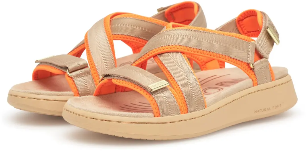 Woden Line Cross Sandalen Beige EU 41 Vrouw