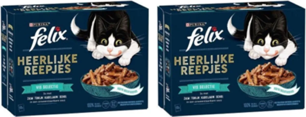 Felix Heerlijke Reepjes Vis Selectie Kattenvoer