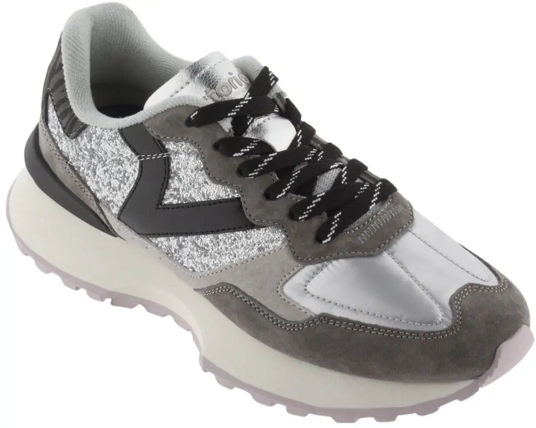 Victoria Rush Dames sneakers grijs/zilver/zwart - afbeelding 2 van 5