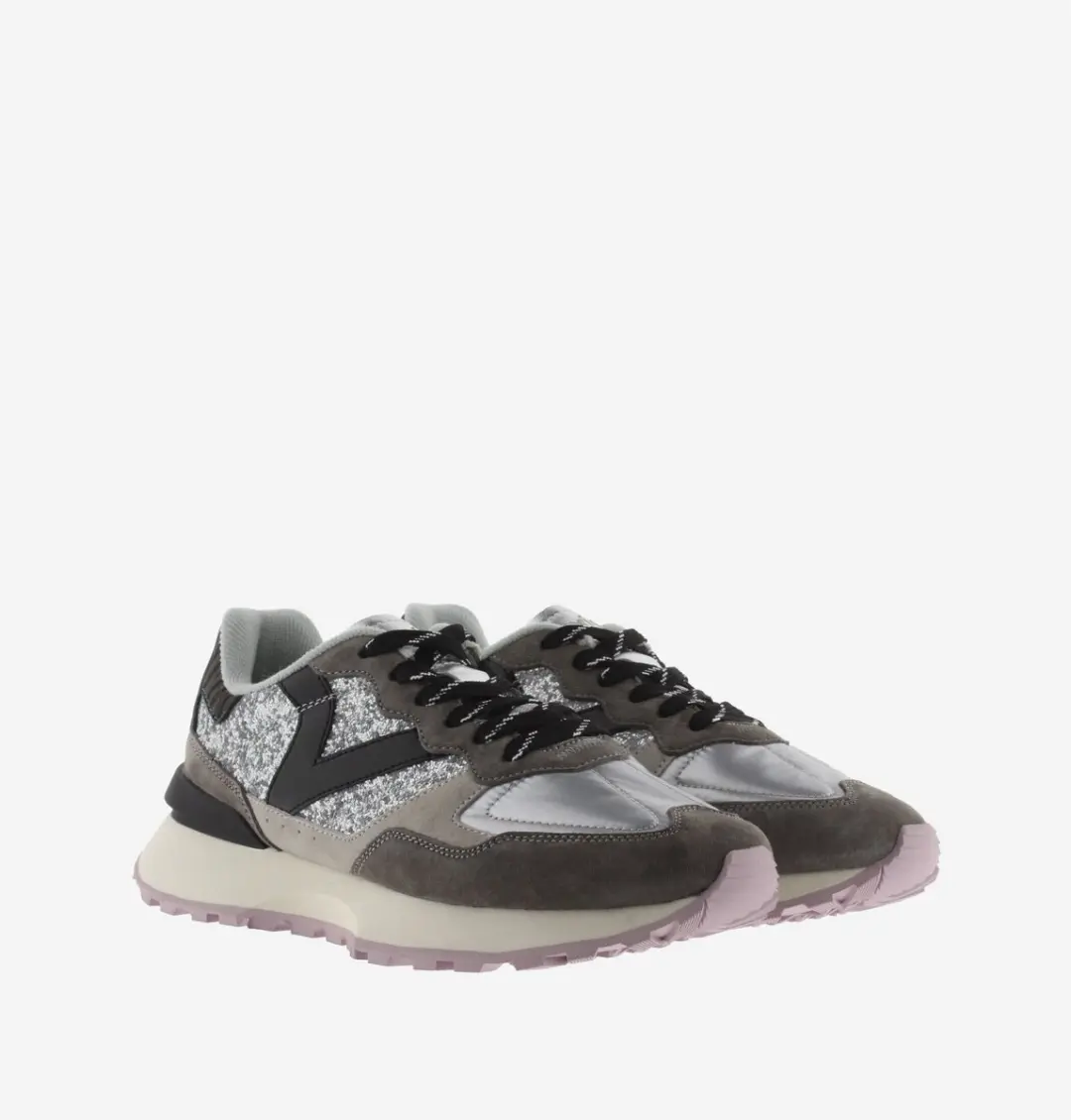 Victoria Rush Dames sneakers grijs/zilver/zwart - afbeelding 4 van 5