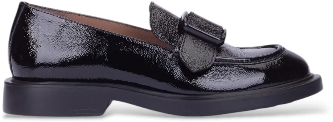Wonders Mocassins van zwart lakleer