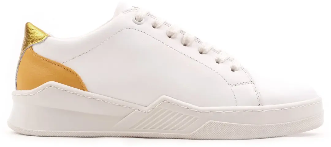 Omnio spencer city sneakers dames wit/geel leer