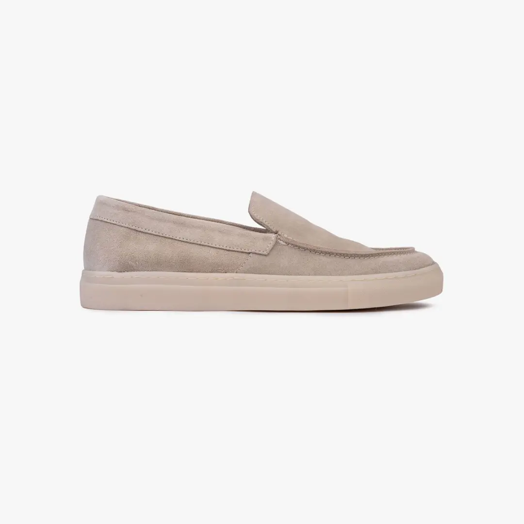 Omnio avrid loafers heren stone suède