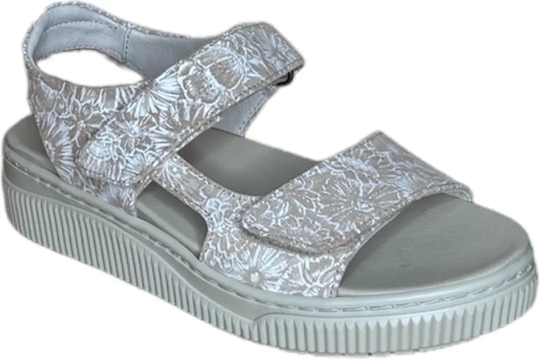 Q Fit Florence sandaal beige bloem (Maat