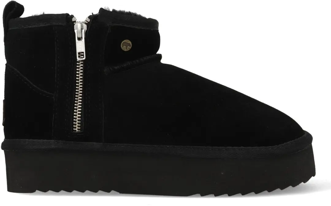 Warmbat Pantoffels Durack Plateau Zipper DRC371899 Zwart-39