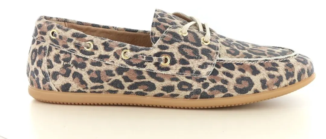 DWRS Latty leopard mocassins cognac